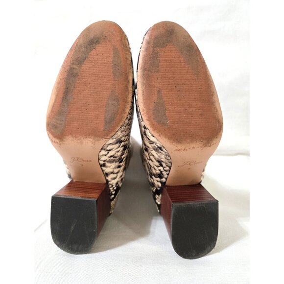 J. Crew Sadie Snake Embossed Leather Boots - size 7 - Picture 9 of 15